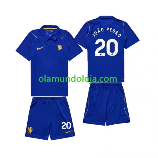 Camisola Chlesea Joao Pedro 20 Criança Equipamento Primeiro 2026-2027 Manga Curta